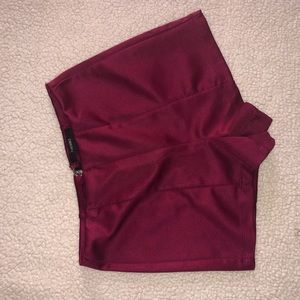 High waisted red shorts